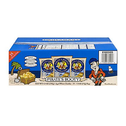 Pirate's Booty Aged White Cheddar Cheese Puff Snack Pack - 24-0.5 Oz - Image 1