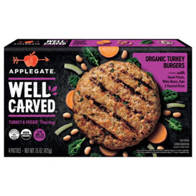 Applegate Organic Well Carved Turkey Burger - 3.75 OZ - Image 3