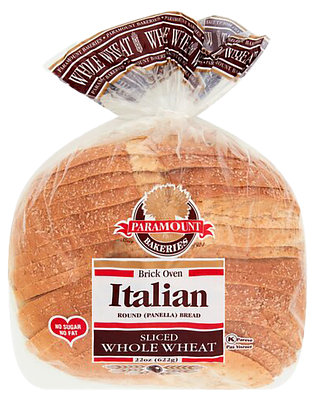 Paramount Round Sliced Whole Wheat Bread - 22 OZ - Image 1