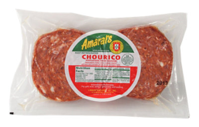Amarals Chourico Patties - 1 Lb - Image 1