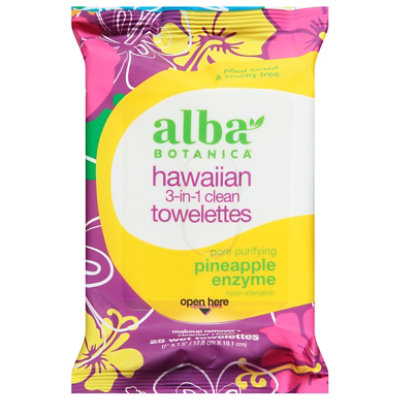 Alba Botanica Towelettes 3 In 1 Hawaiian - 30 Count - Image 3