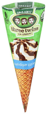 Three Twins Ice Cream Sundae Novelty Cone Frozen - 4 OZ