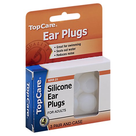 TopCare Ear Plugs Soft Silicone 3 Pair - Each
