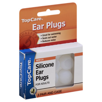 TopCare Ear Plugs Soft Silicone 3 Pair Each Safeway