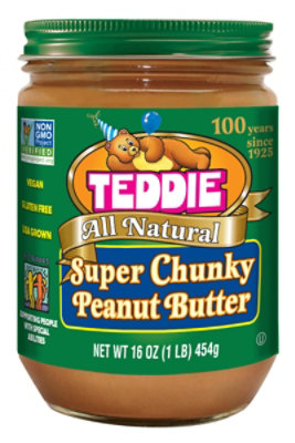 Teddie All Natural Super Chunky Peanut Butter - 16 Oz - Image 1