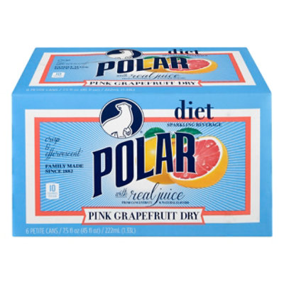 Polar Diet Pink Grapefruit Dry Cans - 6-7.5 FZ - Image 3