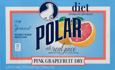 Polar Diet Pink Grapefruit Dry Cans - 6-7.5 FZ - Image 6