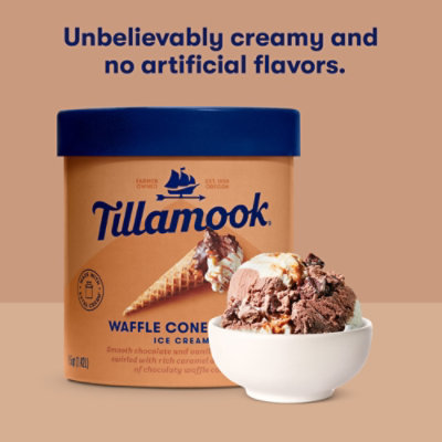 Tillamook Waffle Cone Swirl Ice Cream - 48 Oz - Image 4