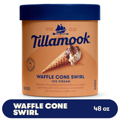 Tillamook Waffle Cone Swirl Ice Cream - 48 Oz - Image 1