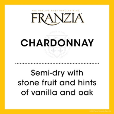 Franzia Chardonnay White Wine - 3 Liters - Image 2