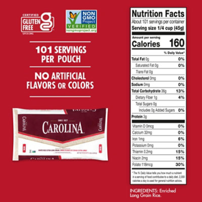 Carolina White Extra Long Grain Rice - 10 Lb - Image 5