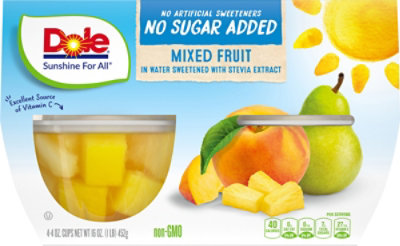 Dole Mixed Fruit In Water Nsa - 4-4 OZ - Image 2