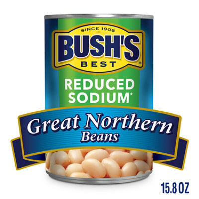 Bush's Reduced Sodium Great Northern Beans - 15.8 Oz - Image 2