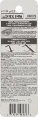 Maybelline Express Brow Ultra Slim Pencil Eyebrow Makeup Black - 0.003 Oz - Image 5