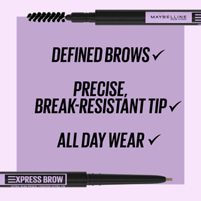 Maybelline Express Brow Ultra Slim Pencil Eyebrow Makeup Black - 0.003 Oz - Image 2