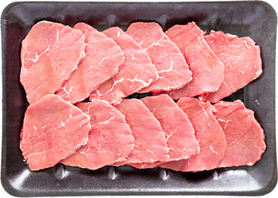 Certified Angus Beef Eye Of Round Steak Thin Valu Pack - Lb - Image 1