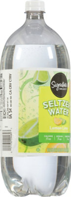 Signature SELECT Lemon Lime Caffeine Free Seltzer Water - 2 Liter - Image 7