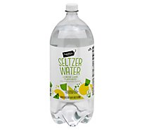 Signature Select Seltzer Water Lemon Lime Caffeine Free - 2 LT