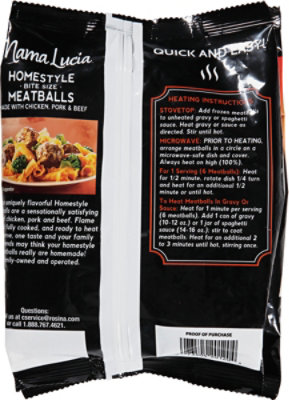 Mama Lucia Homestyle Bite Size Meatballs - 16 Oz. - Image 6