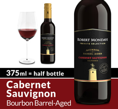 Robert Mondavi Private Selection Bourbon Barrel Aged Cabernet Sauvignon Red Wine - 375 Ml - Image 1