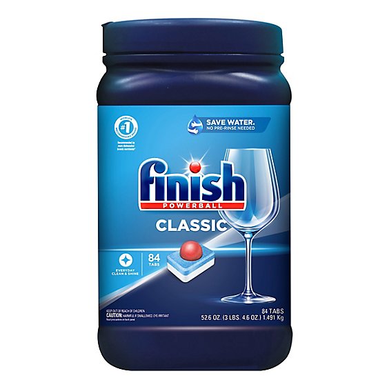 Finish Powerball Classic Detergent Tablets - 84 Count