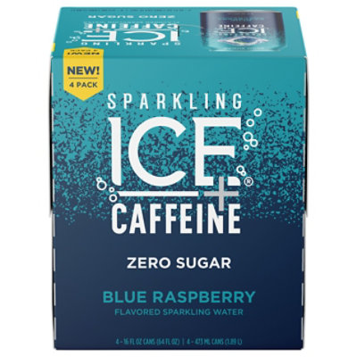 Sparkling Ice Sparkling Water with Caffeine Blue Raspberry - 4-16 Fl. Oz.