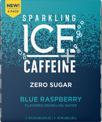 Sparkling Ice Sparkling Water with Caffeine Blue Raspberry - 4-16 Fl. Oz. - Image 2