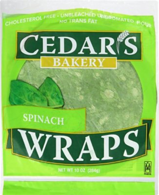 Cedars Spinach Wrap - 10 Oz - Image 2