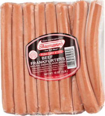 Thumanns Skinless Pushcart Beef Franks - 16 OZ - Image 1