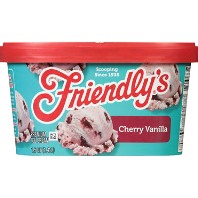 Friendly's Rich and Creamy Cherry Vanilla Ice Cream - 1.5 Quart - Image 1