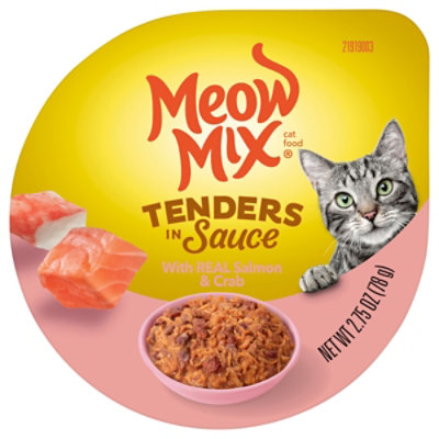 Meow Mix Cat Food Tender Favorites With Real Salmon & Crab Meat - 2.75 OZ - Image 3