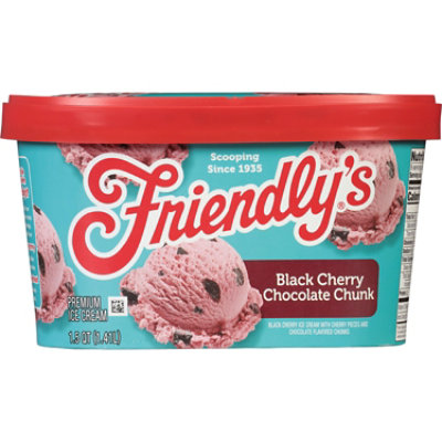 Friendly's Rich and Creamy Black Cherry Chocolate Chunk Ice Cream - 1.5 Quart - Image 2