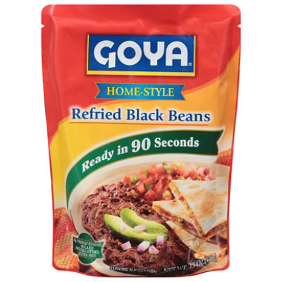 Goya Refried Black Beans Pouch 15 Oz Safeway