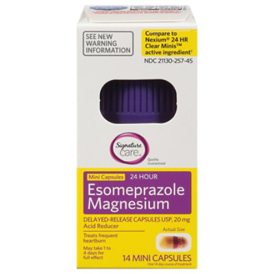 Signature Care Esomeprazole Acid Reducer Mini Cap - 14 CT - Image 2