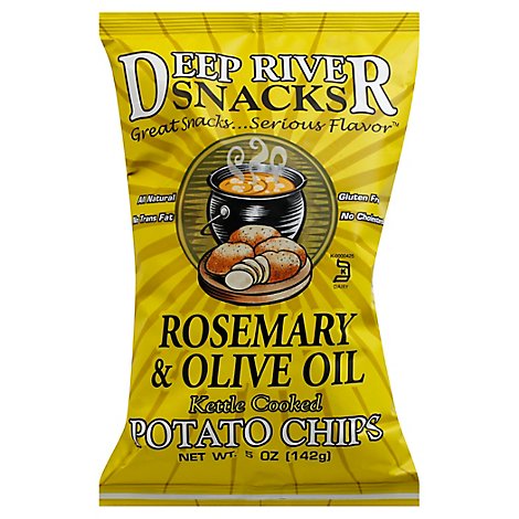 Deep River Snacks Rosemary & Olive Oil Kettle Cooked Potato Chips - 5 Oz