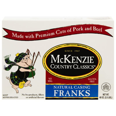 Mckenzie Natural Casing Franks Box - 40 OZ - Image 2