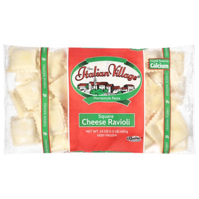 Gina Italian Village Square Cheese Ravioli - 24 OZ - Image 1