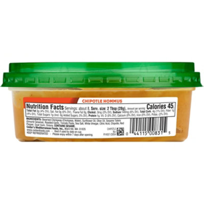 Cedars Chipotle Hommus - 8 OZ - Image 6