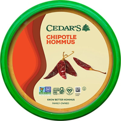 Cedars Chipotle Hommus - 8 OZ - Image 1