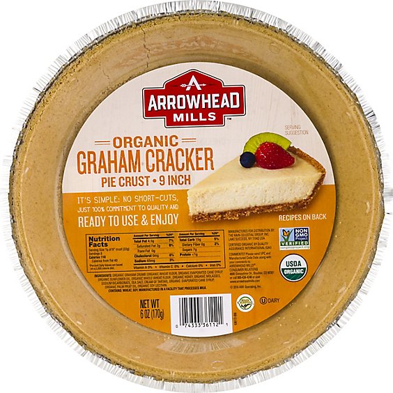 Arrowhead Mills Graham Cracker Pie Crust - 6 OZ