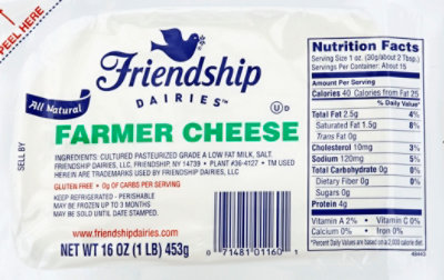 Friendship Dairies Farmers Cheese - 16 OZ - Image 2