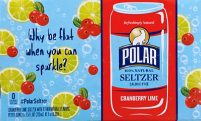 Polar Cran Lime Seltzer Cans - 6-7.5 FZ - Image 6