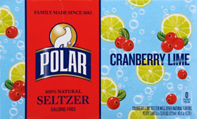 Polar Cran Lime Seltzer Cans - 6-7.5 FZ - Image 2