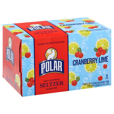 Polar Cran Lime Seltzer Cans - 6-7.5 FZ - Image 1