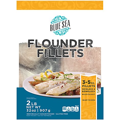 Blue Sea Flounder Fillets - 2 LB