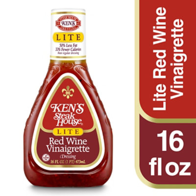 Kens Steak House Red Wine Vinegar & Olive Oil Salad Dressing Light 16 Oz - 16 FZ - Image 1