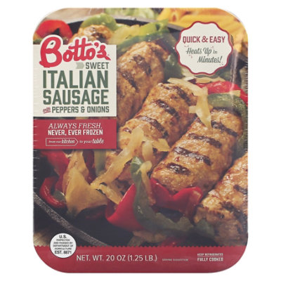 Botto's Sweet Italian Sausage Peppers Onions Entree - 20 OZ - Image 3