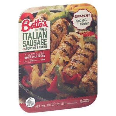 Botto's Sweet Italian Sausage Peppers Onions Entree - 20 OZ - Image 1