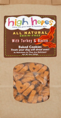 High Hopes Turkey & Bacon Dog Cookies - 10 OZ - Image 2