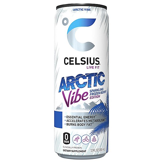 Celsius Sparkling Arctic Vibe Energy Drink Can - 12 Fl Oz